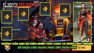 FREE FIRE | HƯỚNG DẪN CÁCH KIẾM THẬT NHIỀU THỎI VÀNG VÀ NUNG CHẢY ĐỂ NHẬN SỚM BỘ ĐỒ SIÊU TRỘM FREE