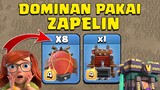 DARI 9 SERANGAN INI, 8KALI MENGGUNAKAN ZEPLIN COC INDONESIA