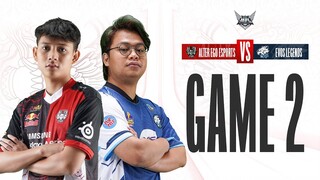 EVOS LEGENDS VS ALTER EGO | Playoffs DAY 4 - MATCH 1 GAME 2 #MPLIDS11