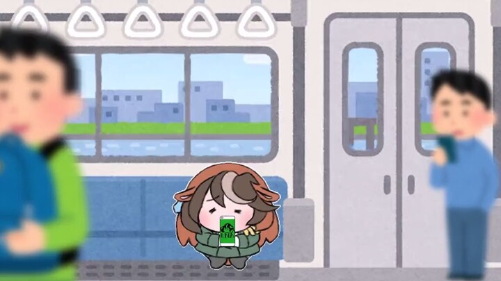 [Tanuki] When you turn on Uma Musume: Pretty Derby on the tram