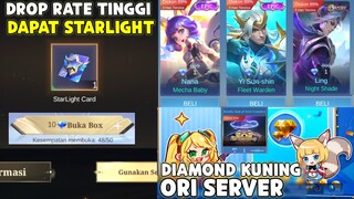 DIAMOND KUNING RILIS ORI SERVER & DROP RATE TINGGI BOX STARLIGHT, LANGSUNG DAPAT