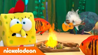 Kamp Koraal | SpongeBob in het noodistenkamp! | Nickelodeon Nederlands