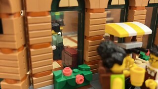 LEGO Stop Motion Animation buatan sendiri | Street View 10297 Corner Hotel Minifigure Building (Seri