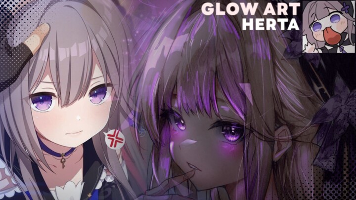 [SPEEDPAINT] Glow Art - Herta / Honkai: star rail / boneka yg tidak menyukai orang orang yg merokok