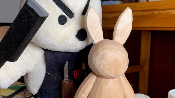 【Kevin's Wood】What are the steps to carve a rabbit out of wood?