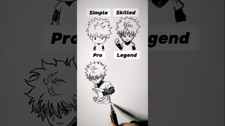 How to Draw Legend Killua 😳 #shorts #anime #drawing