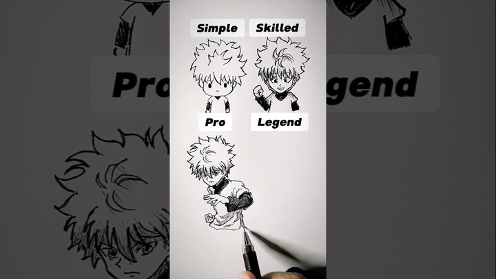 How to Draw Legend Killua 😳 #shorts #anime #drawing