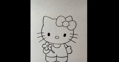Vẽ Con Mèo Hello Kitty: Bạn là một người yêu nghệ thuật và muốn học cách vẽ con mèo Hello Kitty đáng yêu cho những thông điệp thân thiện? Hình ảnh này chắc chắn sẽ làm cho bạn thích thú.