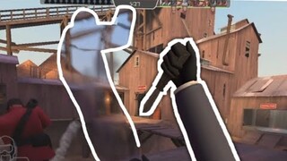 Invisible spy gets airstabbed - TF2