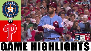 Philadelphia Phillies vs. Houston Astros (11/3/22) WORLD SERIES Game 5| MLB Highlights (Set1 .2 )