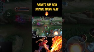 KOF PAQUITO NO AUTO AIM SAVAGE!#mobilelegends #mlbbkof #mlbb #mlbbshorts #rylles #mplph #mplindo