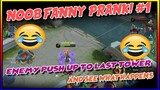 Noob fanny prank in GM | Enemy to push up to last tower and see what happens | MLBB