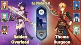 Raiden Overload & Thoma Burgeon | La Hoàn Thâm Cảnh Tầng 12 | Genshin Impact 3.5