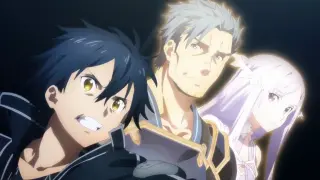 Kirito was helped by Eugeo's spirit to defeat Miller. Asuna stayed in underworld with kirito