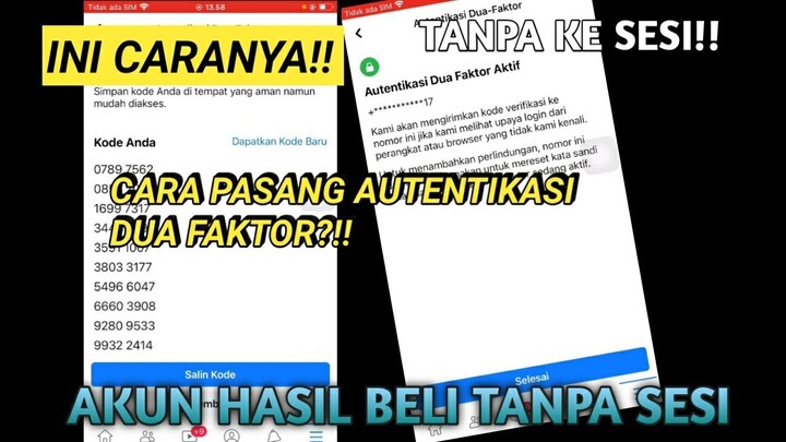 Cara aktifkan autentikasi 2 faktor di fb agar tidak terkunci atau ke sesi!!