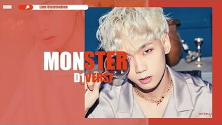 D1Verse - MONSTER Line Distribution (Color Coded) | 다이버스