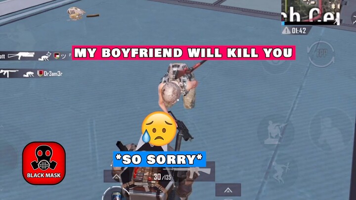 She cried and call her boyfriend so funny - PUBG mobile #shorts