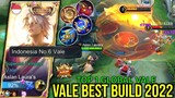 Vale Best Build & EMBLEM 2022 Build Top 1 Global Vale - MLBB