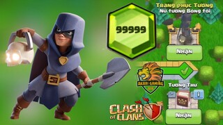 ĐẬP FULL GEM lấy Nữ Tướng Bóng Tối -  VÉ VÀNG THÁNG 3 Clash of clans | Akari Gaming