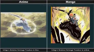 Bleach Differences between Manga and Anime