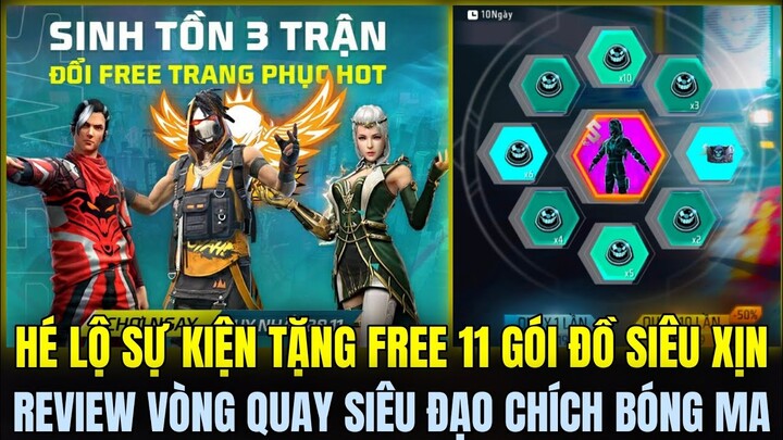 (Free Fire) Hé Lộ Sự Kiện Tặng FREE 11 Gói Đồ Siêu Xịn, Review Vòng Quay Đồ Siêu Đạo Chích Bóng Ma