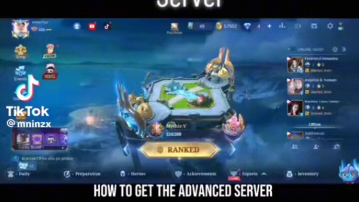 How to get advance server