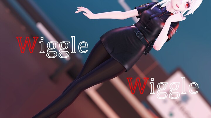 [MMD·3D]Yowane Haku in police uniform and stockings - Wiggle Wiggle