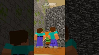 HELP Herobrine Stop The Wall - Minecraft Animation #shorts