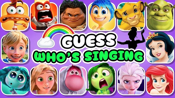 Guess Who's Singing 🎤🎙️🎶 Disney Song Quiz Challenge | Inside Out 2, Moana, Elsa, Rapunzel