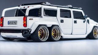 JDP đã sửa đổi Domeka - thân rộng và cấu hình thấp 6x6 Hummer H2 Hummer H2 - Jakarta Diecast Project