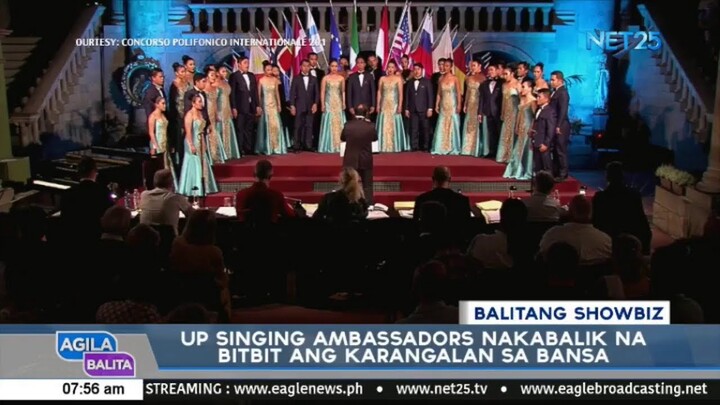 UP Singing Ambassadors nakabalik na bitbit ang karangalan sa bansa