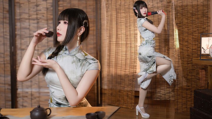 好危险的发型❀好感性的旗袍扇子舞❀夜泊秦淮