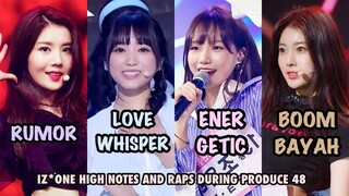 IZ*ONE High Notes & Rap Compilation During Produce 48