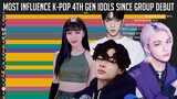 Most Influenced K-Pop 4th Generation Idols since Group Debut to 2022