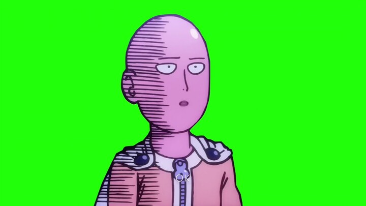 Saitama - One Punch Man - Ok - Green Screen - Chromakey - Mask - Meme Source