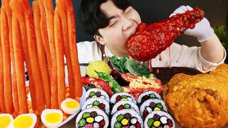 韩国吃播小哥的荤素搭配是超大份gongsam零叁