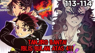 Kengerian Pedang Merah!! Tanjiro Membantai Iblis Bulan Atas Nomor 4?! (KNY 113 – 114)