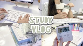 study vlog 💻 taking online exams, new chair & ring light | Philippines