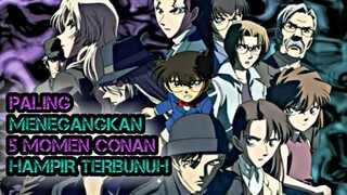 DETECTIVE CONAN!! 5 Daftar episode dan momen conan hampir terbunuh