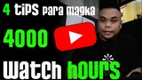 Paano magkaroon ng 4000 WATCH HOURS sa Youtube Channel - Numerhus