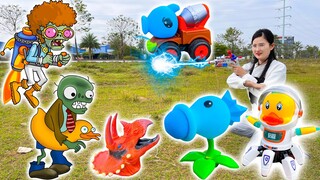 Changcady tìm thấy cây hoa và zombie trong trò chơi Plants vs zombies, giải cứu khủng long - P365