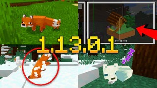 อัพเดท Minecraft 1.13.0.1 (Beta) - GamePlay | เพิ่มม็อปใหม่ หมาจิ้งจอก!!