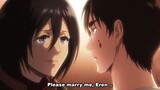 Mikasa wants to Make Family with Eren | Mikasa's Confession | Eren Controlling Titan