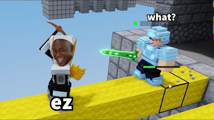 Roblox Bedwars but my teammate is DUMB