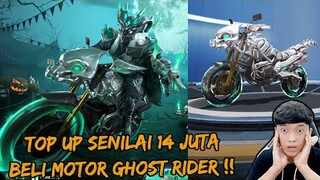 TOP UP SENILAI 14 JUTA NEKAT GACHA SKIN MOTOR GHOST RIDER , RODA NYA BISA KELUAR API - PUBG MOBILE