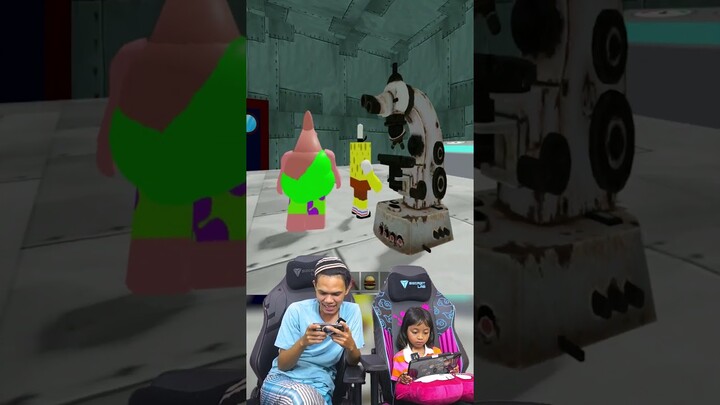 LEIKA MAIN JADI SPONGEBOB, TOMPEL JADI PATRICK #roblox #robloxindonesia #leikagaming #spongebob