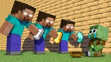 Monster School : Poor Baby Zombie Become a Heart Gold - Minecraft Animation