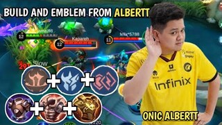 KALIAN WAJIB COBA!! BUILD AND EMBLEM TERBARU FREDRINN DARI ONIC ALBERTT - Mobile Legends