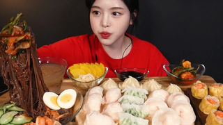 SUB) !🥟 Dim Sum with Bibim-naengmyeon MUKBANG ASMR