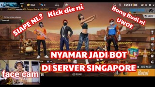 FACE CAM, NYAMAR JADI BOT PART II 🔥 RATAKAN 3 SKUAD PRANK GLOBAL FF FREE FIRE INDONESIA